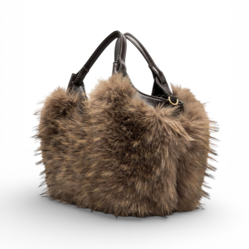Borsa Dua ecopelliccia media espresso Gianni Chiarini 