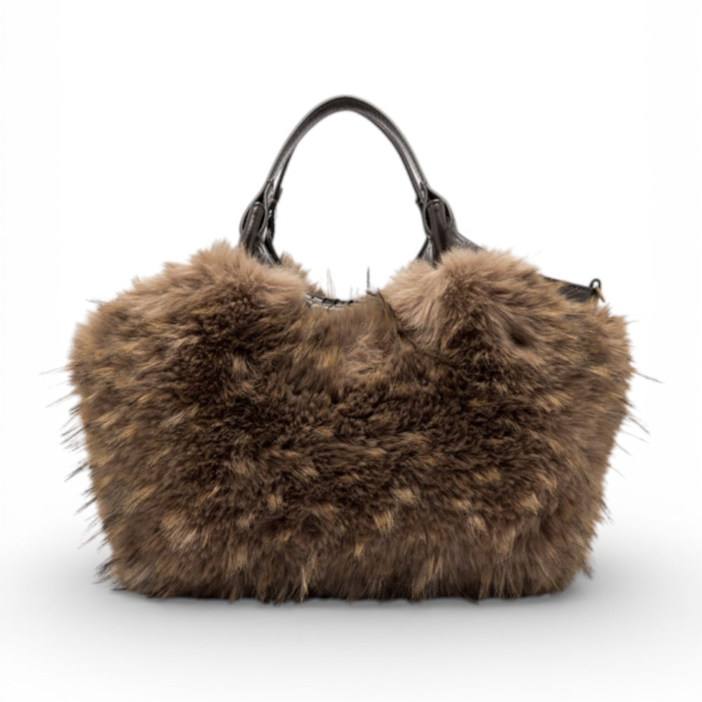 Borsa Dua ecopelliccia media espresso Gianni Chiarini 