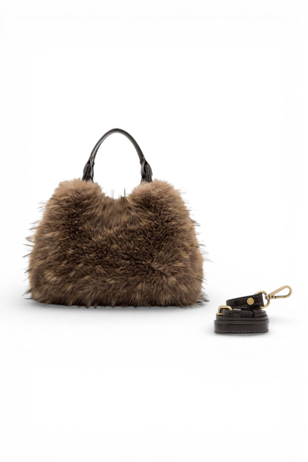 Borsa Dua ecopelliccia media espresso Gianni Chiarini 