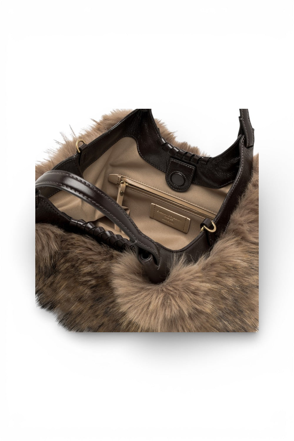 Borsa Dua ecopelliccia media espresso Gianni Chiarini 