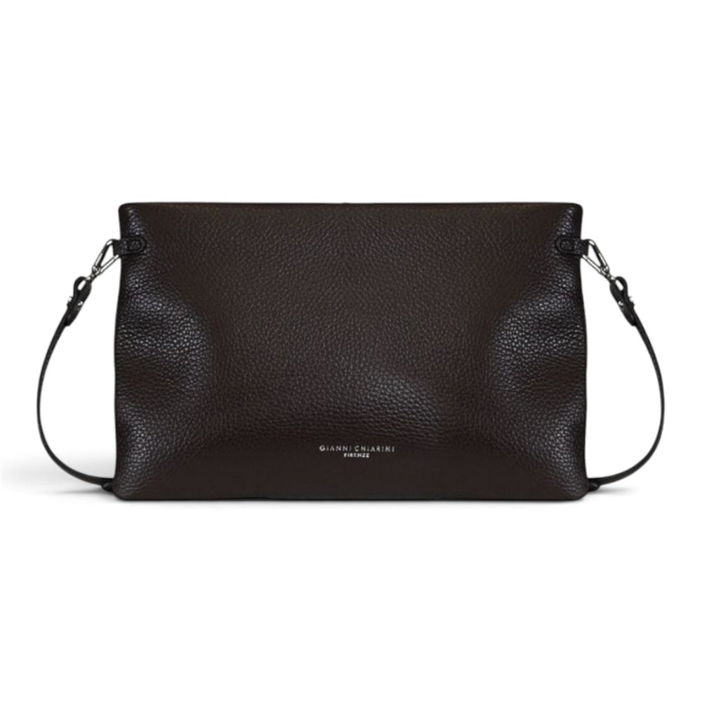 Borsa pochette Hermy pelle espresso 