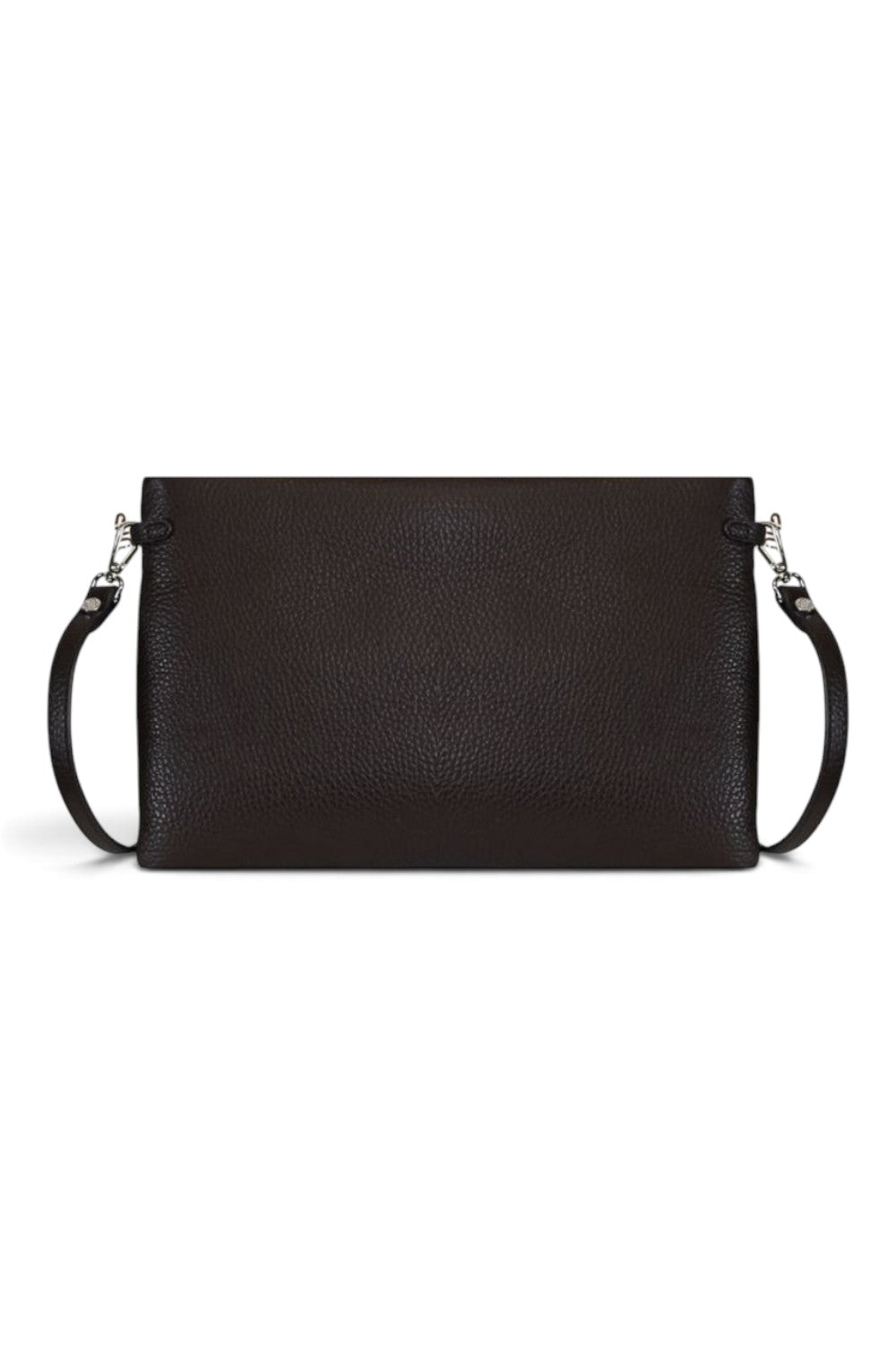 Borsa pochette Hermy pelle espresso 