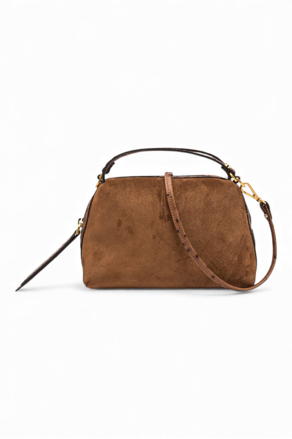 Borsa tracolla Alifa mini suede cognac 