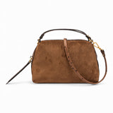 Borsa tracolla Alifa mini suede cognac 