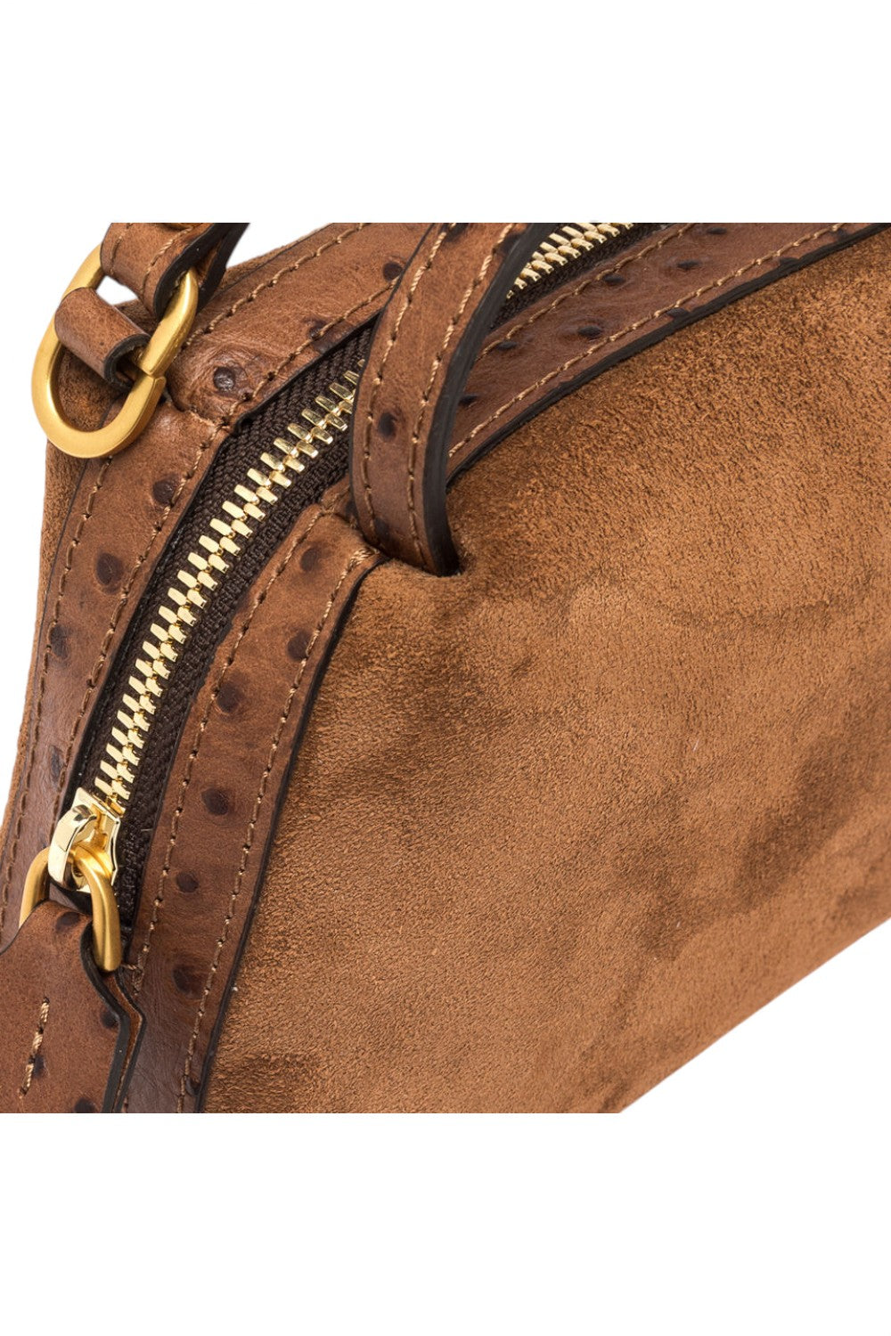 Borsa tracolla Alifa mini suede cognac 