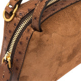 Borsa tracolla Alifa mini suede cognac 