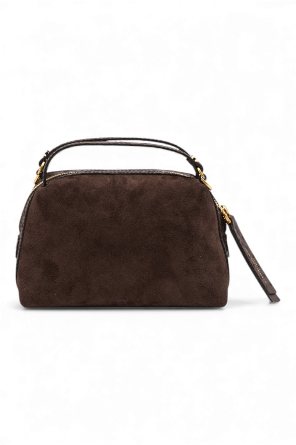 Borsa tracolla Alifa mini suede moka<BR/> 
