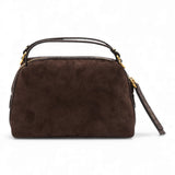 Borsa tracolla Alifa mini suede moka<BR/> 