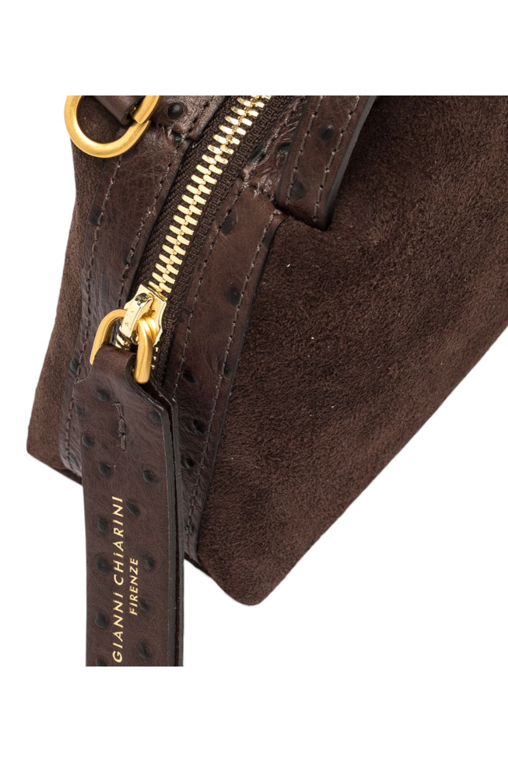 Borsa tracolla Alifa mini suede moka<BR/> 