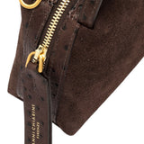 Borsa tracolla Alifa mini suede moka<BR/> 