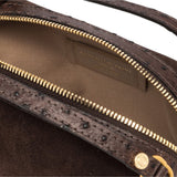 Borsa tracolla Alifa mini suede moka<BR/> 