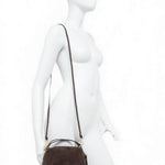 Borsa tracolla Alifa mini suede moka<BR/> 