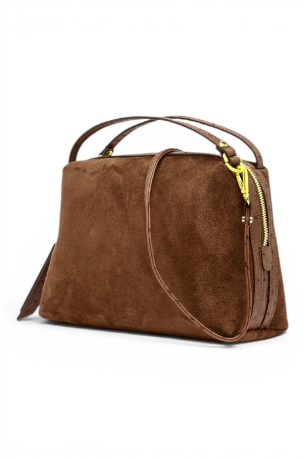 Borsa tracolla Alifa suede cognac 