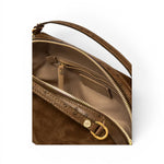Borsa tracolla Alifa suede cognac 