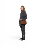 Borsa tracolla Alifa suede cognac 