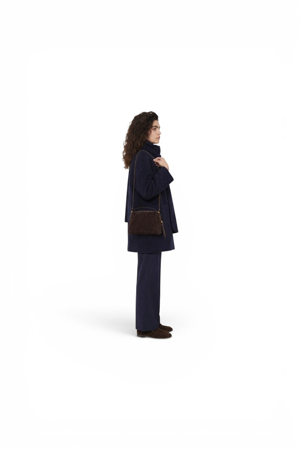 Borsa tracolla Alifa suede moka 
