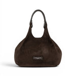Borsa media Dua suede moka 