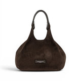 Borsa media Dua suede moka 