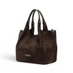 Borsa media Dua suede moka 