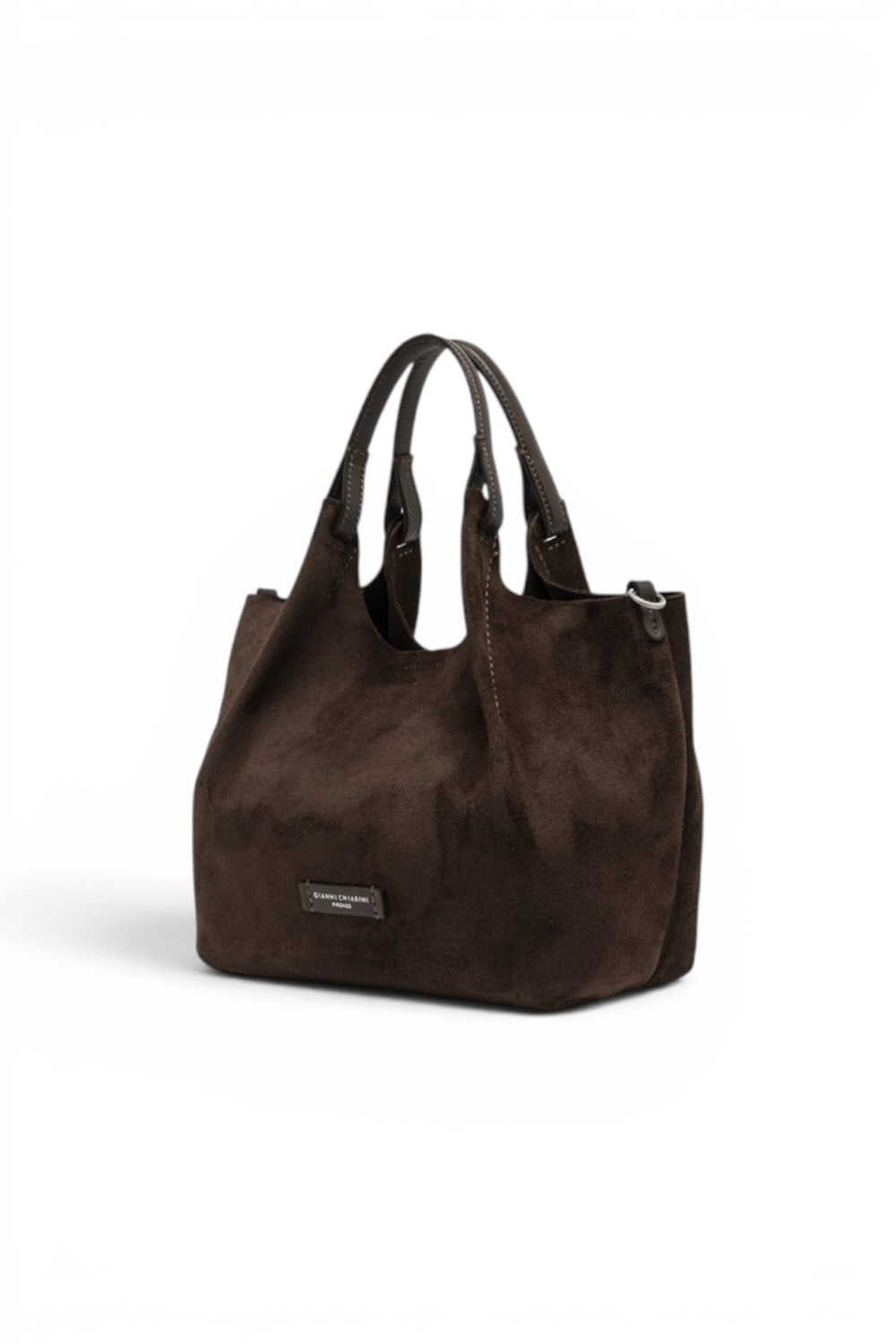 Borsa media Dua suede moka 
