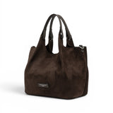Borsa media Dua suede moka 