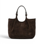 Borsa media Dua suede moka 