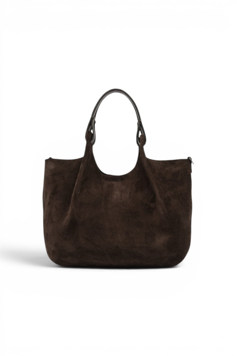 Borsa media Dua suede moka 