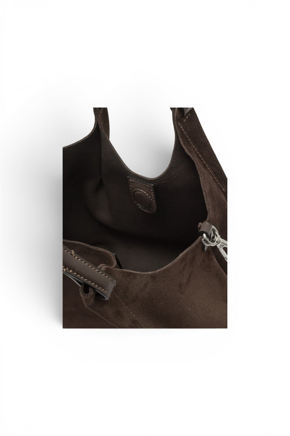 Borsa media Dua suede moka 