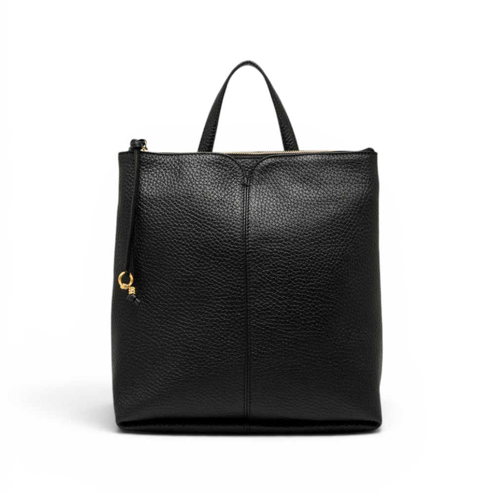 Borsa zaino Sandra grande pelle nera 