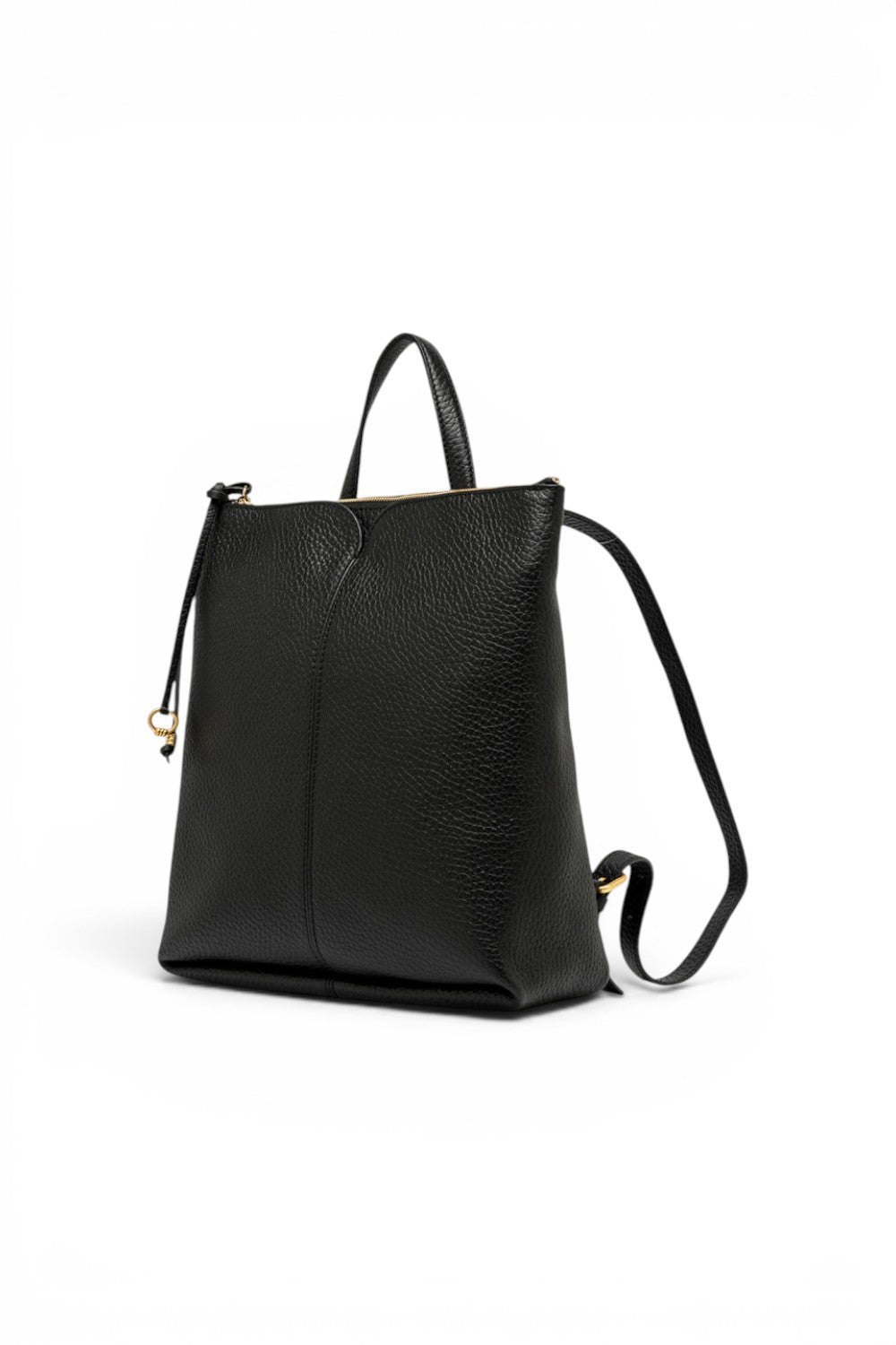 Borsa zaino Sandra grande pelle nera 