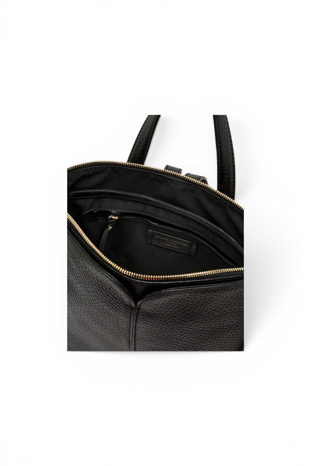 Borsa zaino Sandra grande pelle nera 