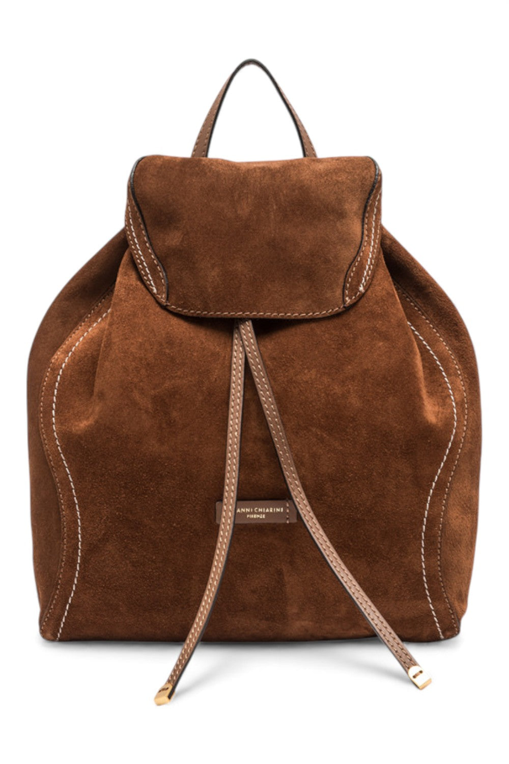 Borsa zaino Violette suede cognac 