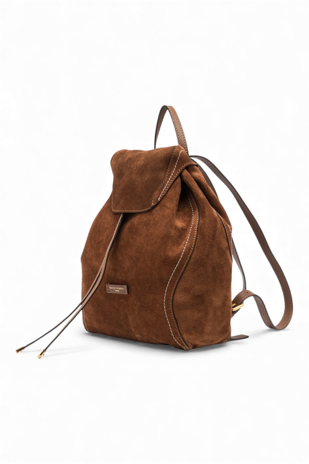 Borsa zaino Violette suede cognac 