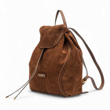 Borsa zaino Violette suede cognac 
