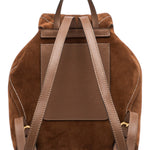 Borsa zaino Violette suede cognac 