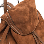 Borsa zaino Violette suede cognac 