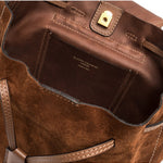 Borsa zaino Violette suede cognac 
