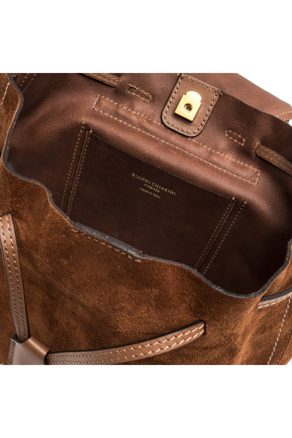 Borsa zaino Violette suede cognac 