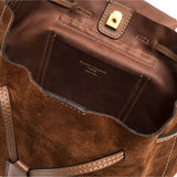 Borsa zaino Violette suede cognac 