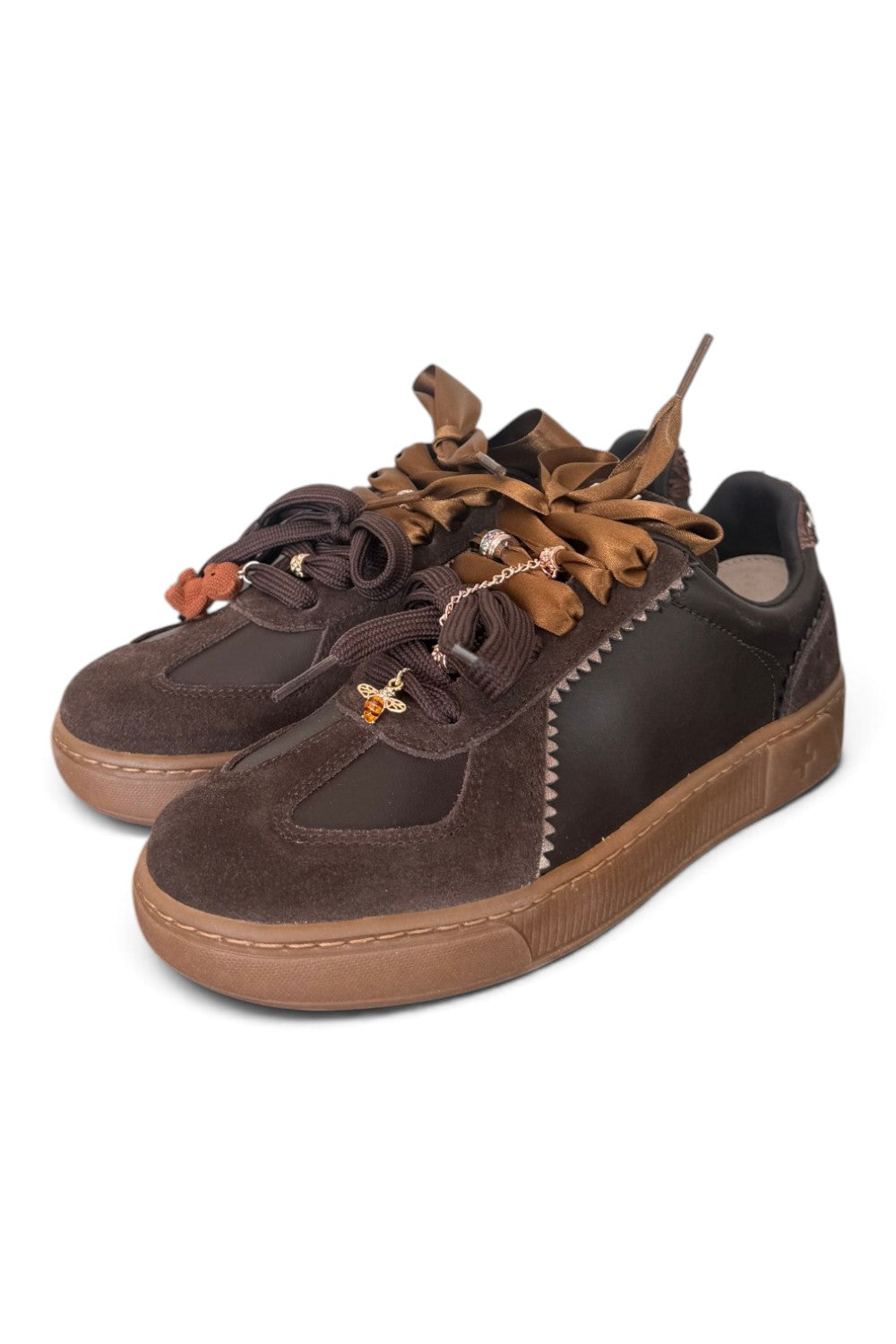 Sneaker donna Gioplus linea blue pelle testa di moro 
