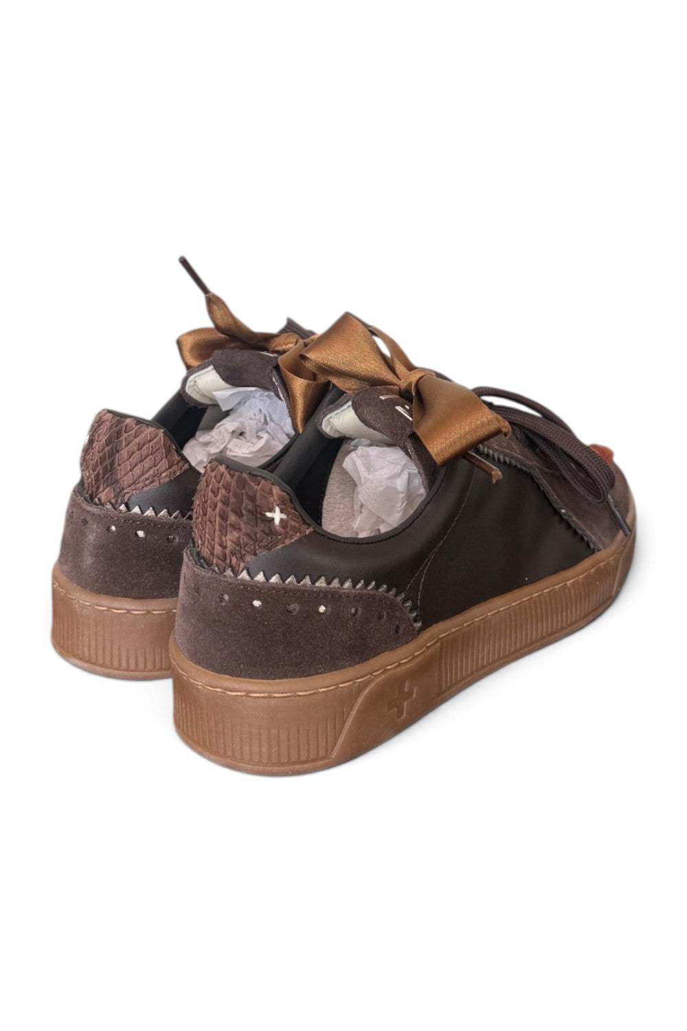 Sneaker donna Gioplus linea blue pelle testa di moro 