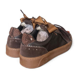 Sneaker donna Gioplus linea blue pelle testa di moro 