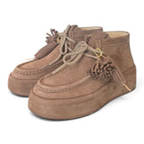 Polacco donna Gioplus Lola suede tortora zeppa platform 