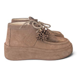 Polacco donna Gioplus Lola suede tortora zeppa platform 
