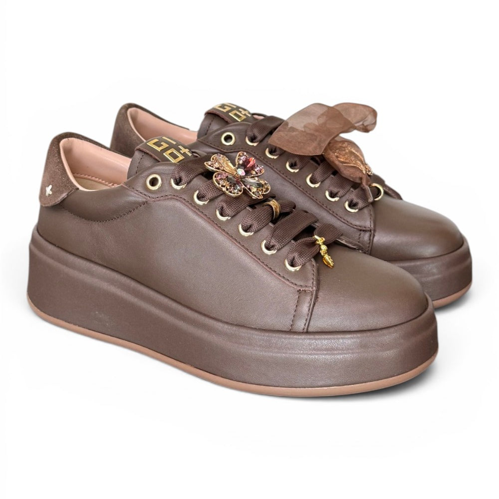Sneaker donna Gioplus Oliva moro 