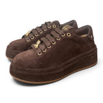 Sneaker donna Gioplus Oliva suede moro 