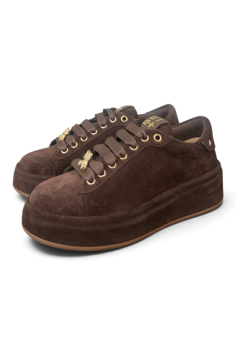 Sneaker donna Gioplus Oliva suede moro 