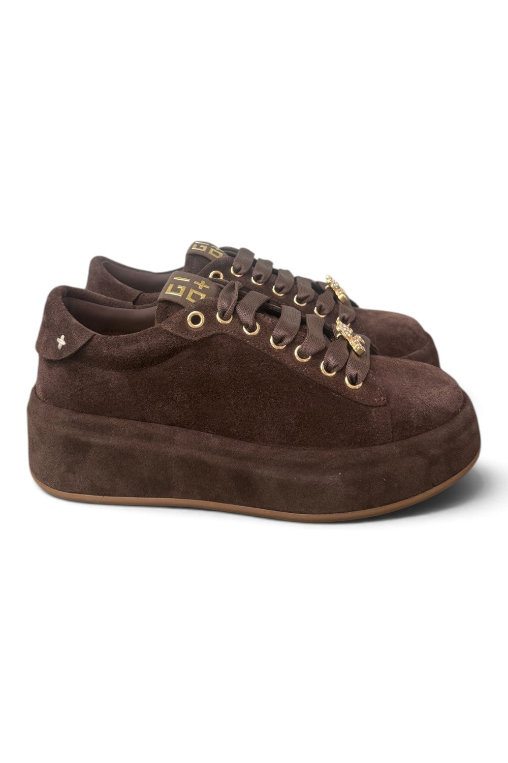 Sneaker donna Gioplus Oliva suede moro 