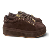 Sneaker donna Gioplus Oliva suede moro 