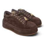 Sneaker donna Gioplus Oliva suede moro 